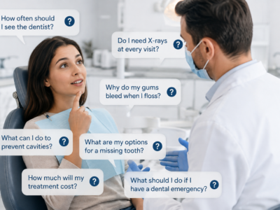 patient asking questions to a dentist